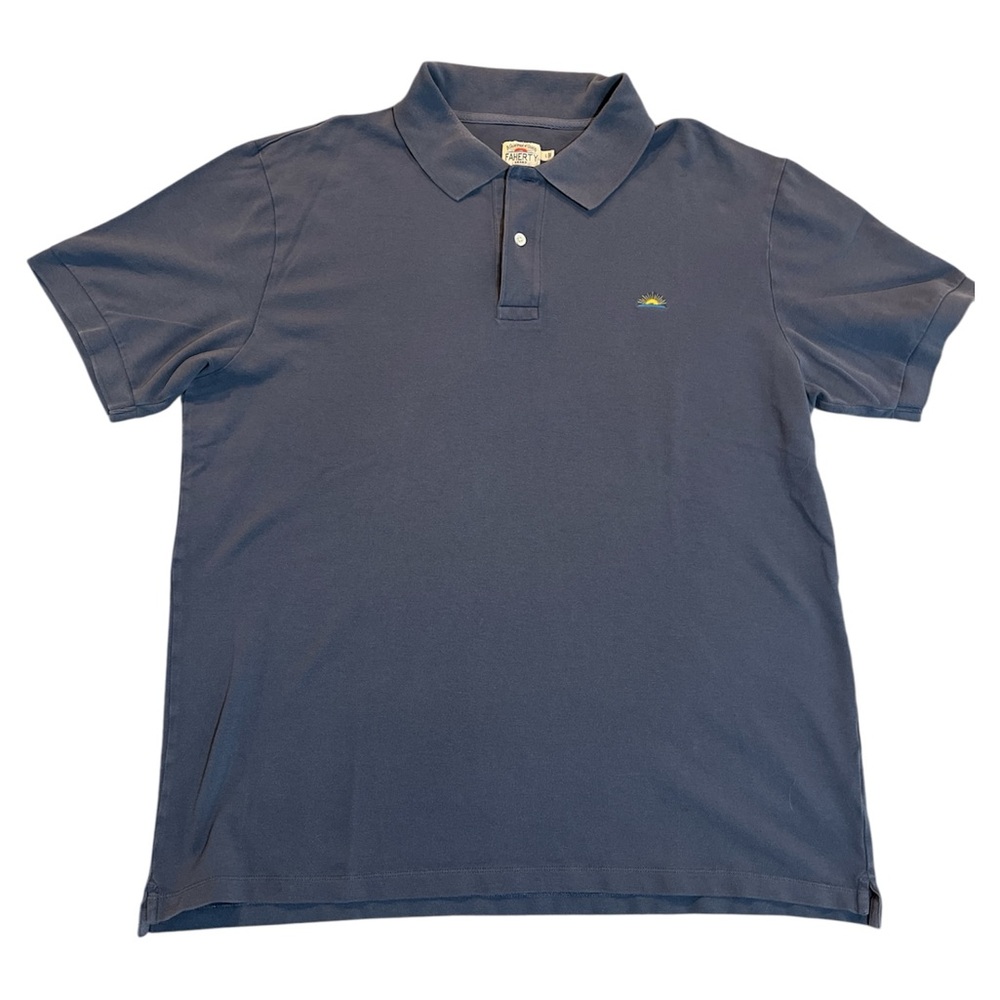 FAHERTY Navy Polo Shirt